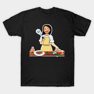 A cartoon of a chef smiling T-Shirt